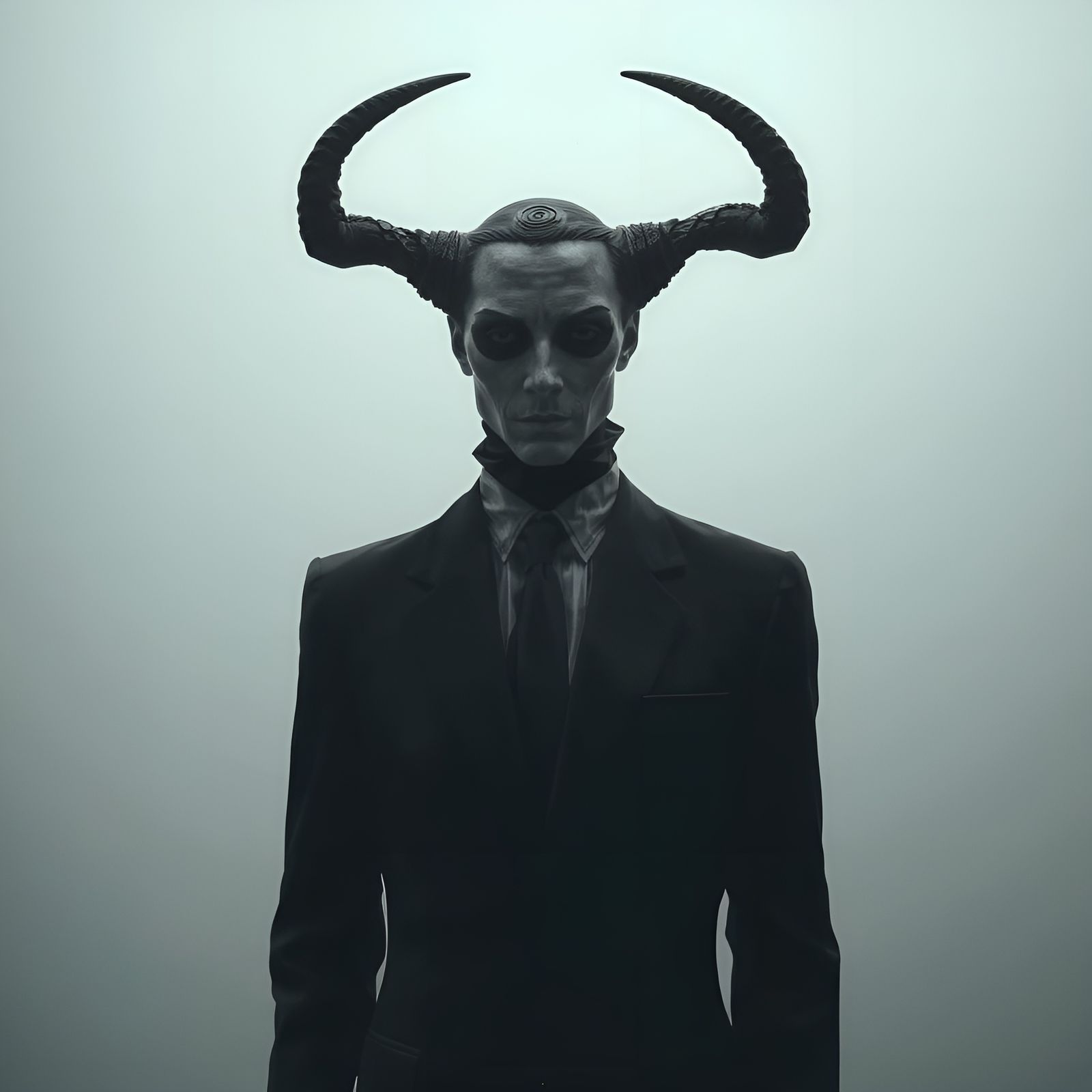 Dark Cosmic Entity in Shading Forms Expressionism