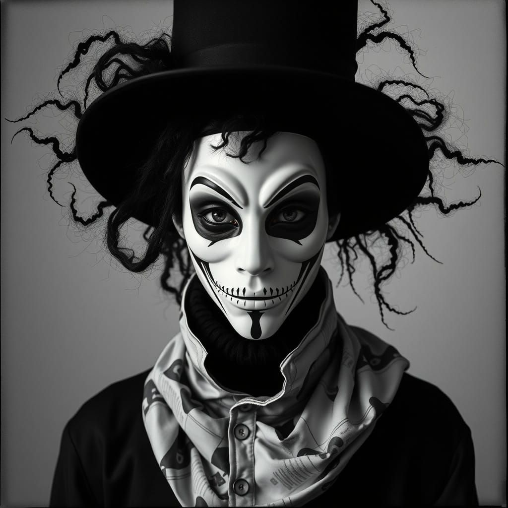 Ethereal Shadow Entity in Dark Monochromatic Expanse