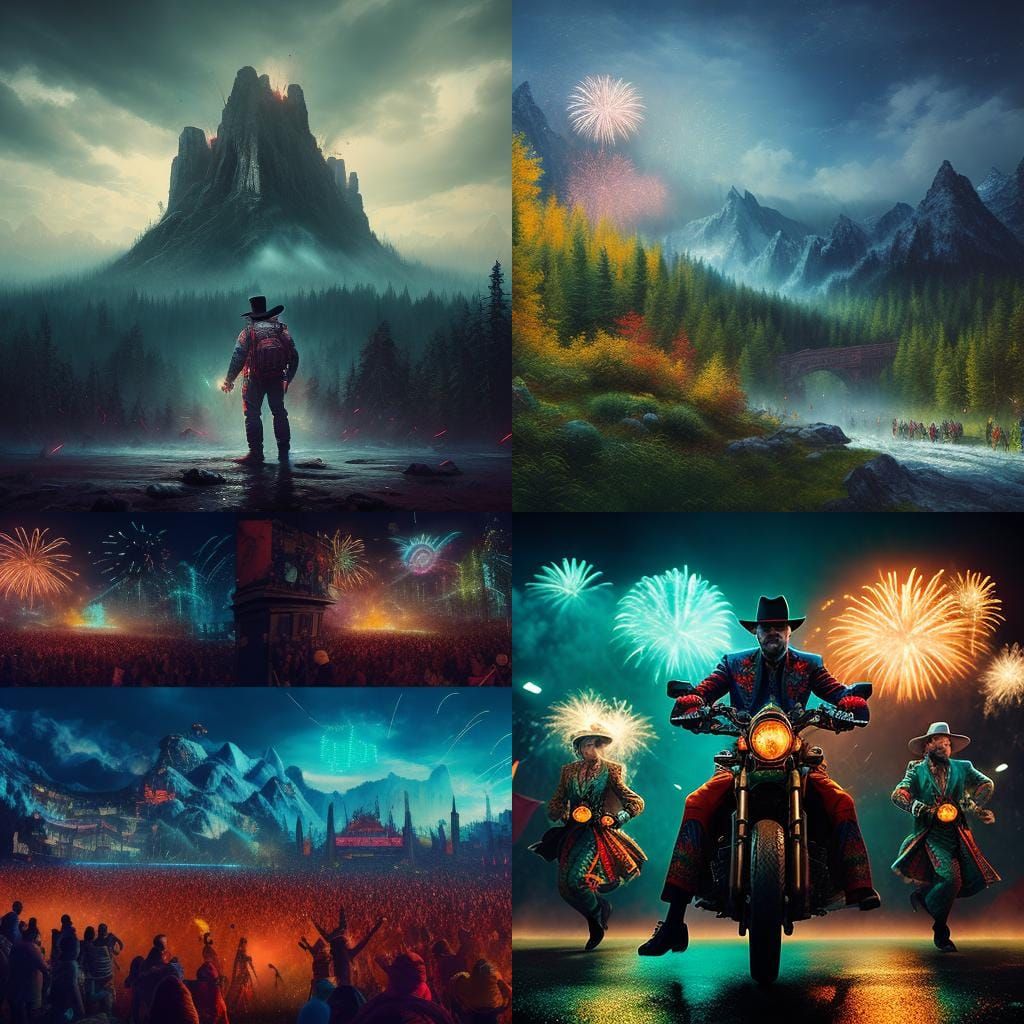 Festive Host in Ural Costume: Epic Cinematic Scene