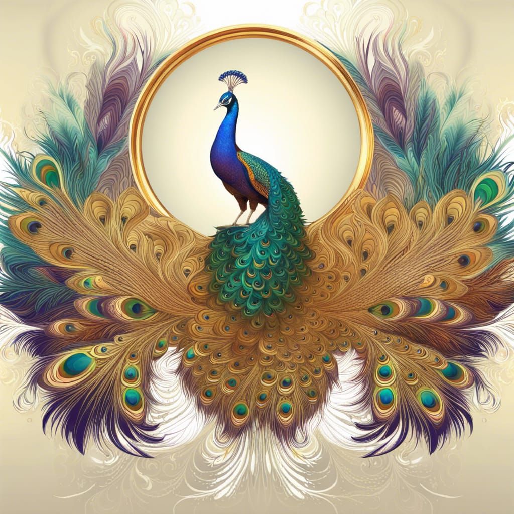 Beautiful Peacock painting