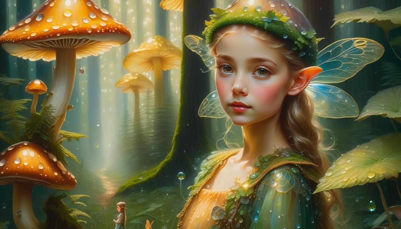 Enchanting Fairy Portrait in Oil Painting Style