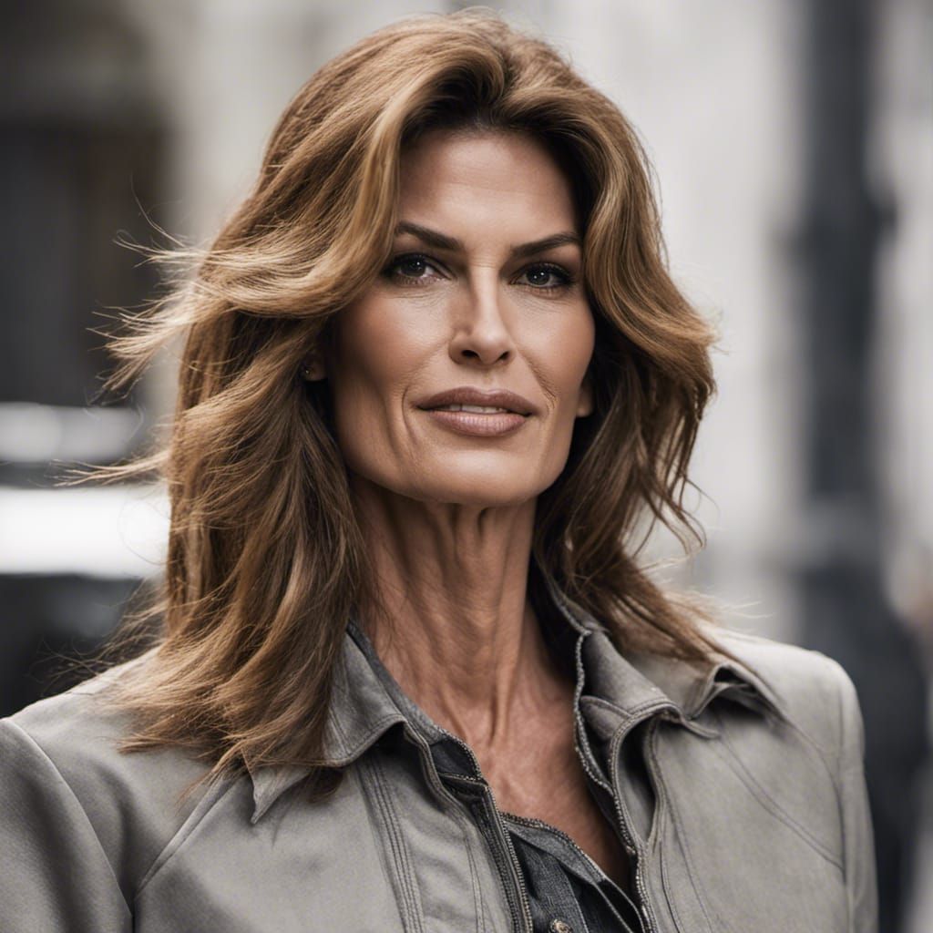 Realistic Close-Up Portrait of a Supermodel