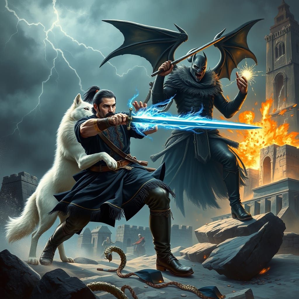 Mighty Cossack Battles Dark Forces in Epic Fantasy