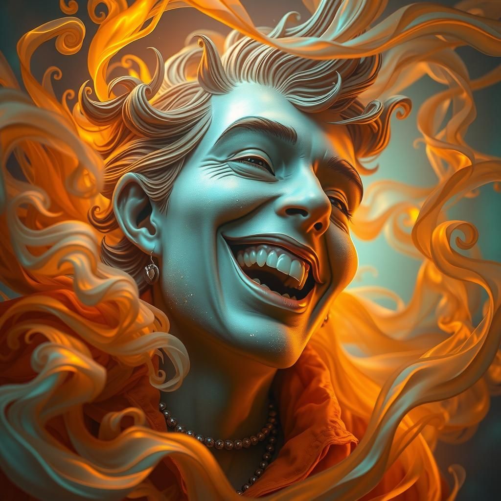 Mystical Figure in Art Nouveau Style