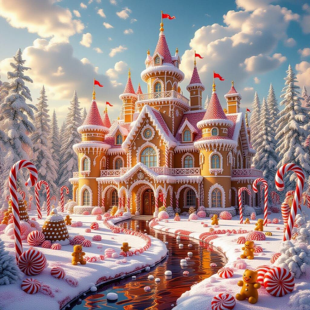Sugar Glass Palace in Candy Cane Forest