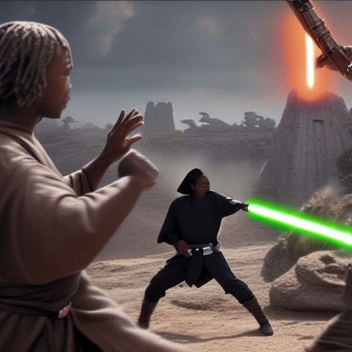 Epic Jedi Battle: Cinematic Digital Matte Painting