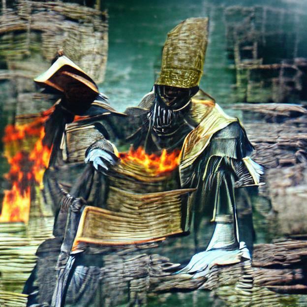 Dark Souls Bonfire: A Grim Fantasy Scene