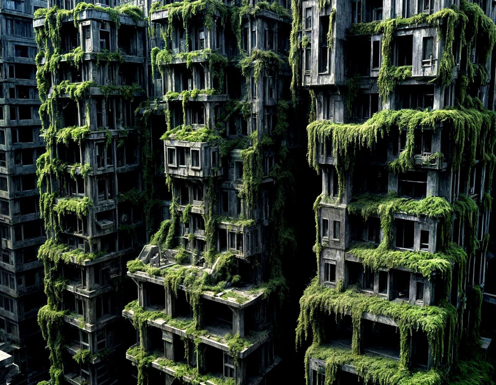 Futuristic Organic Architecture in Somber Light