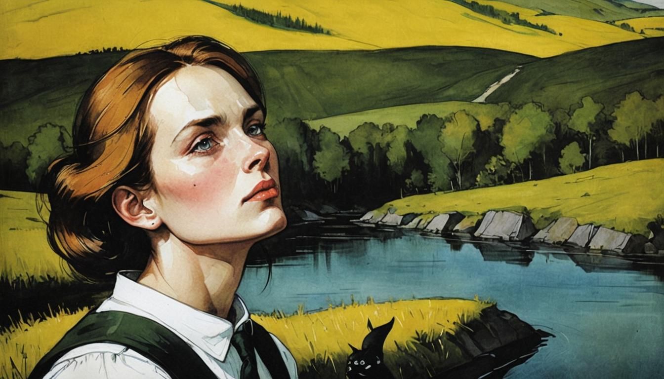 Magical Escape in Vibrant Surreal Ink Style