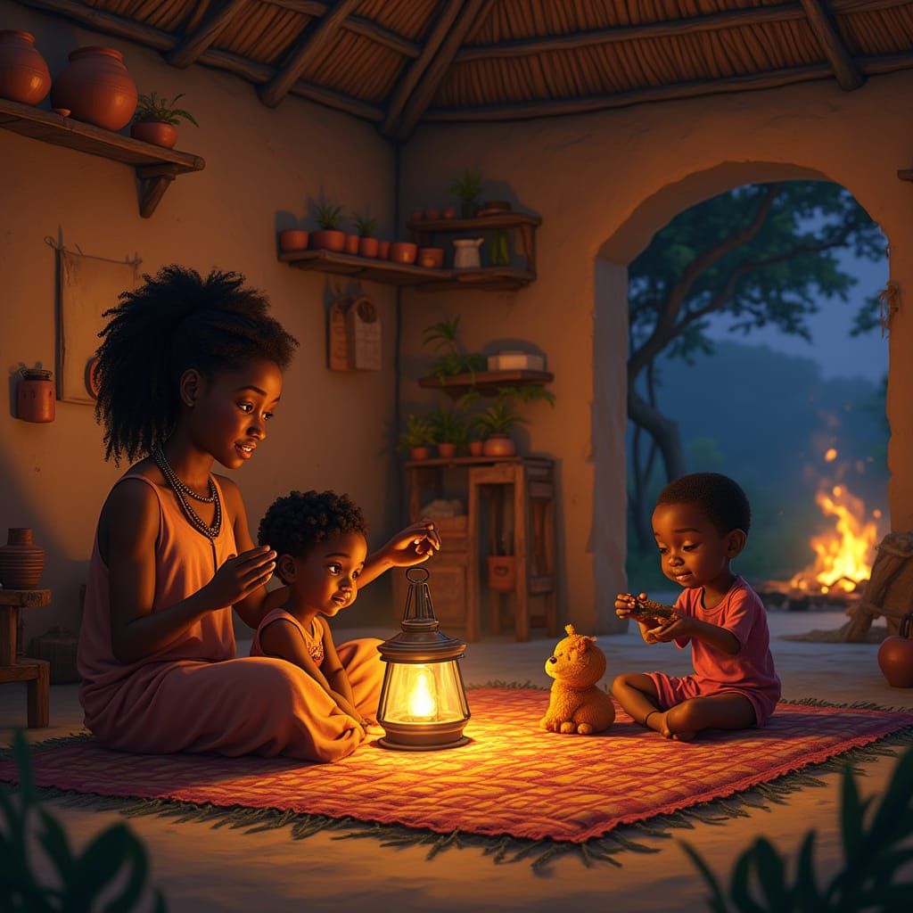 Warm Intimacy in a Serene African Setting