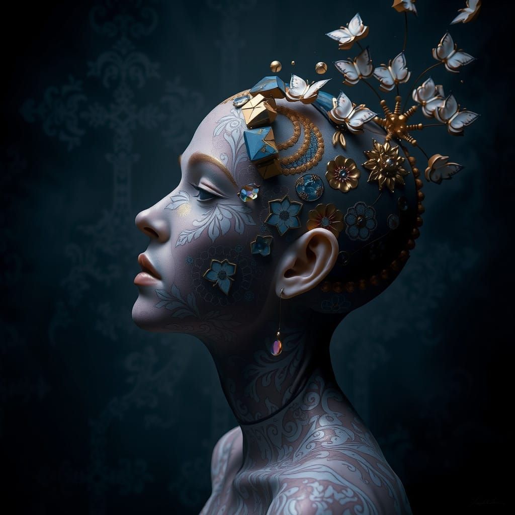 A Regal Woman in Opulent Renaissance Portraiture