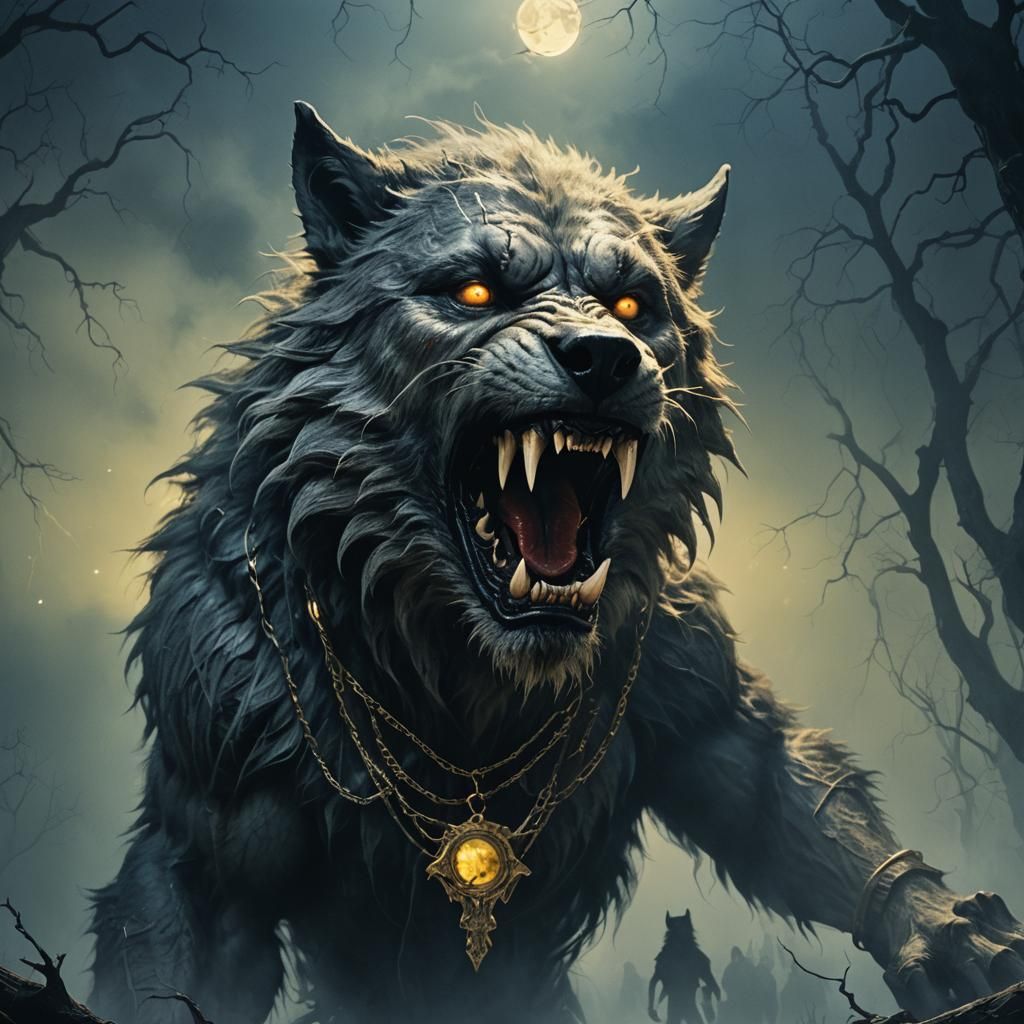 Werewolf Transformation by Silver Necklace in Dark Fantasy S...