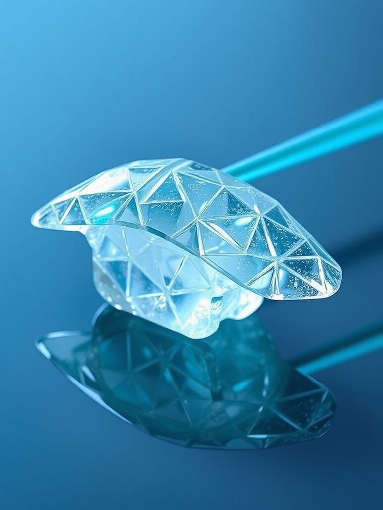 Crystal Sushi: Delicate Nigiri in Glasswork Style