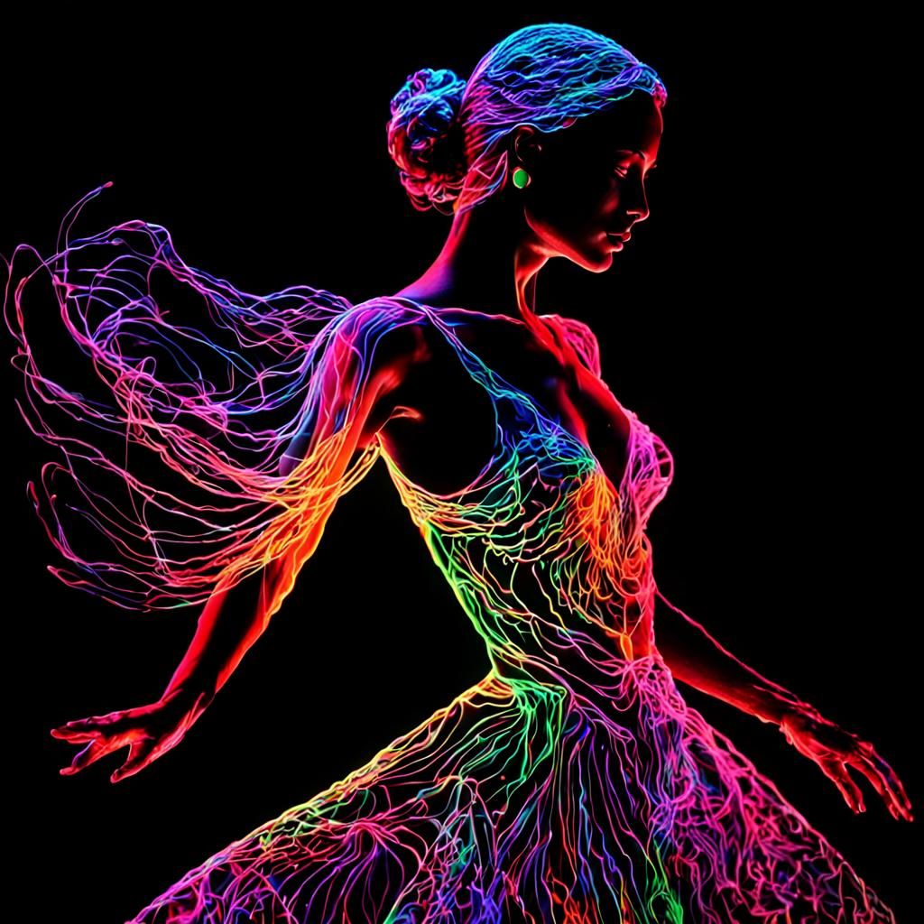 Fluorescent Dance: An Eerie, Glowing Masterpiece