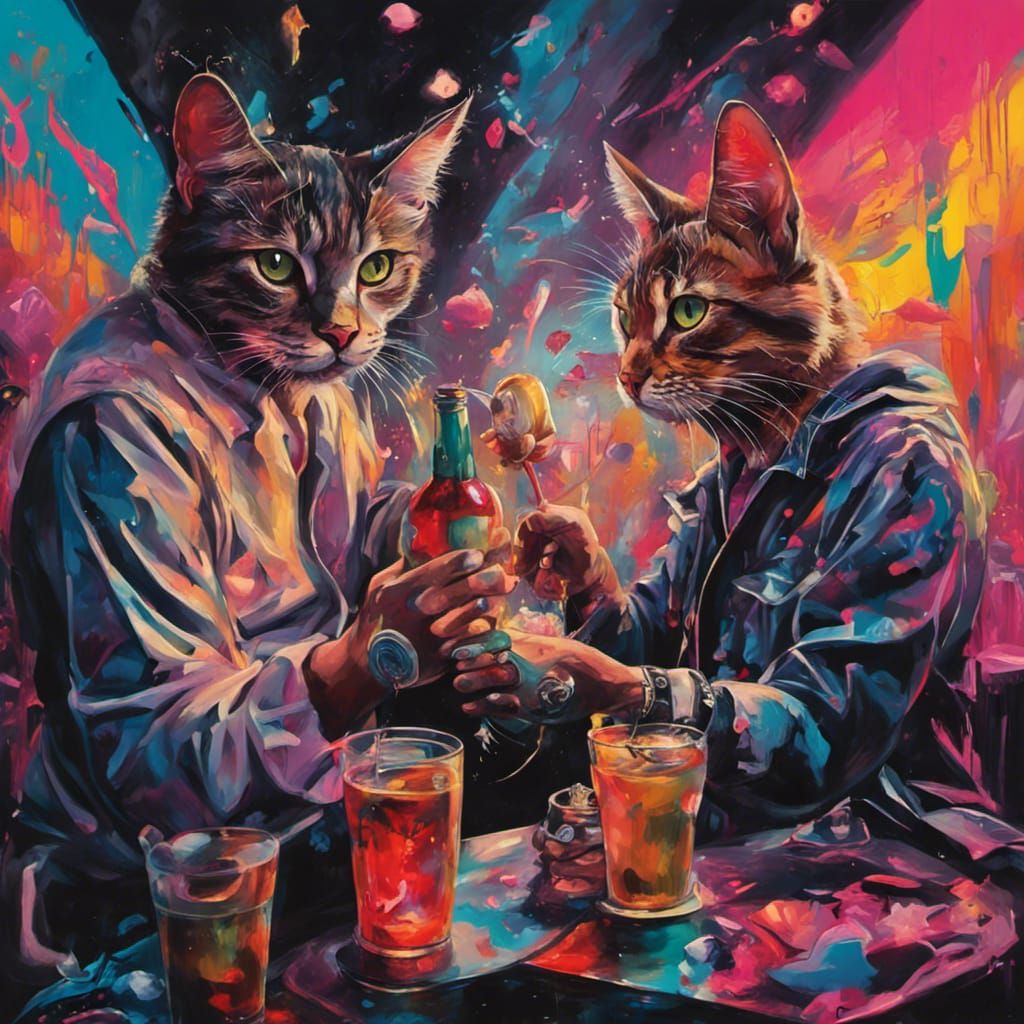 Angels and Demons Nightclub Party in Graffiti Art