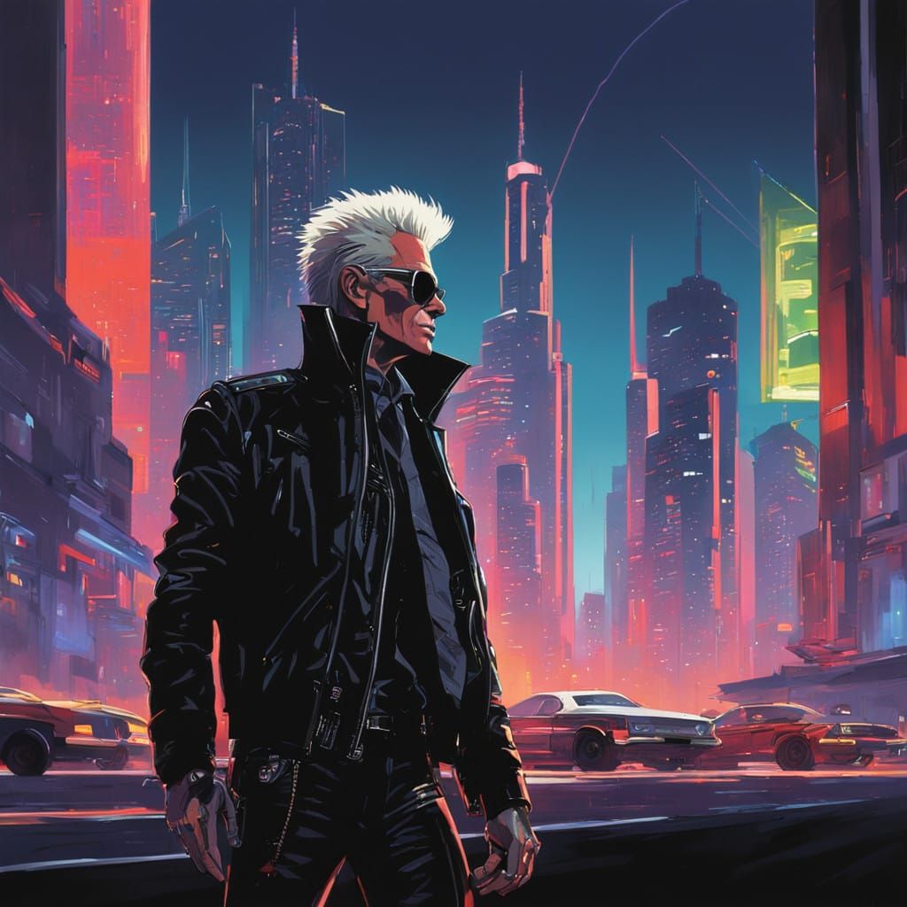 Retro-Futuristic Billy Idol Embodies Synthwave Spirit