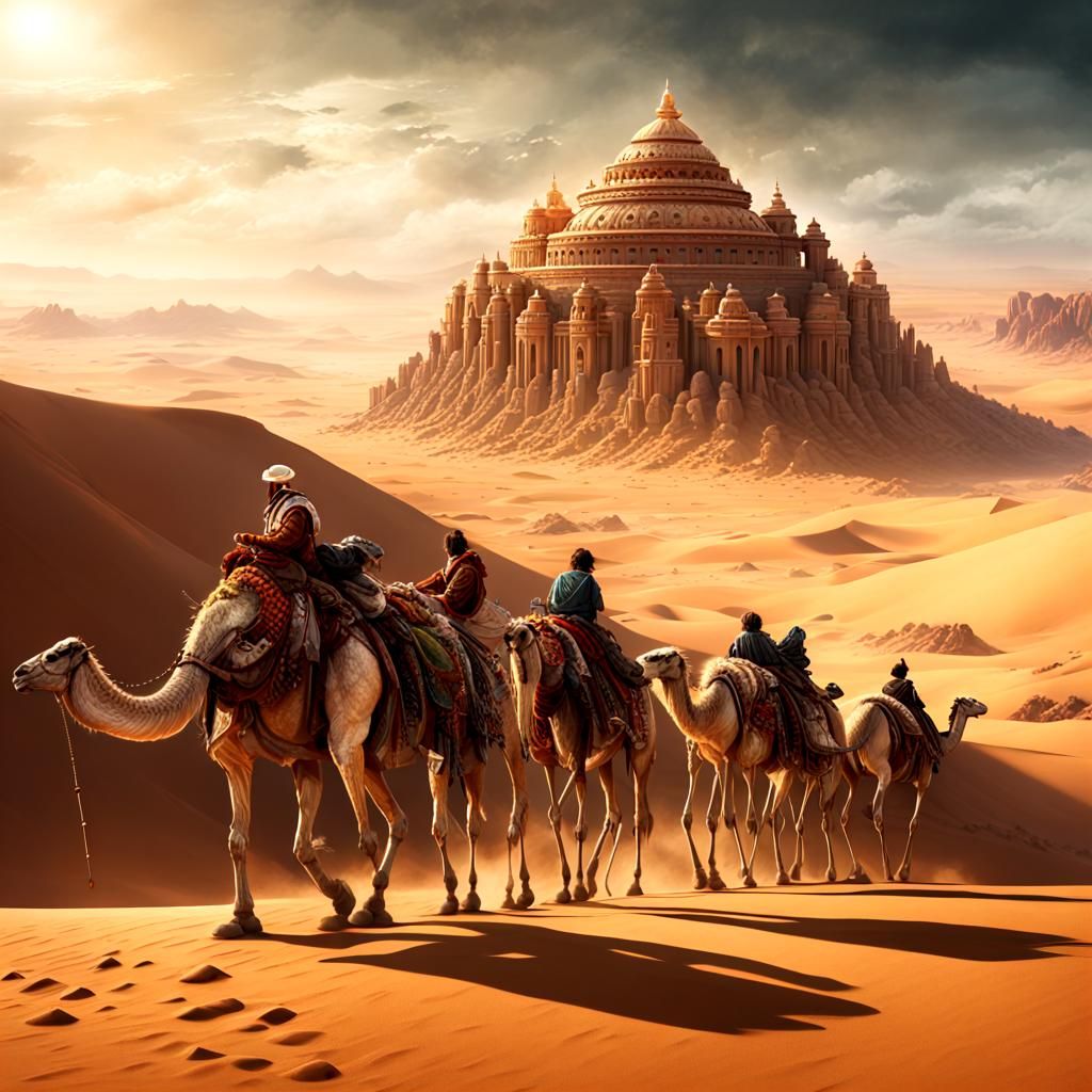 Genie of Wishes Emerges from Magic Lamp