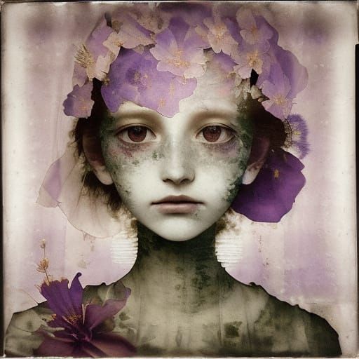 Ethereal Anthotype Portrait with Floral Pigments
