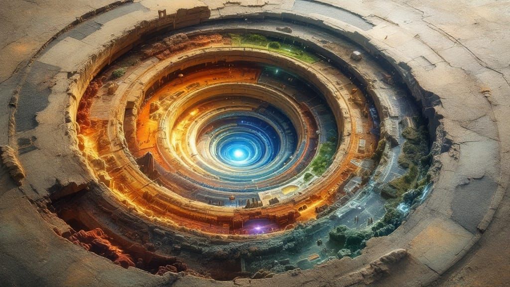 A Geological Timeline Unfolds in Cyberpunk-Inspired Digital ...