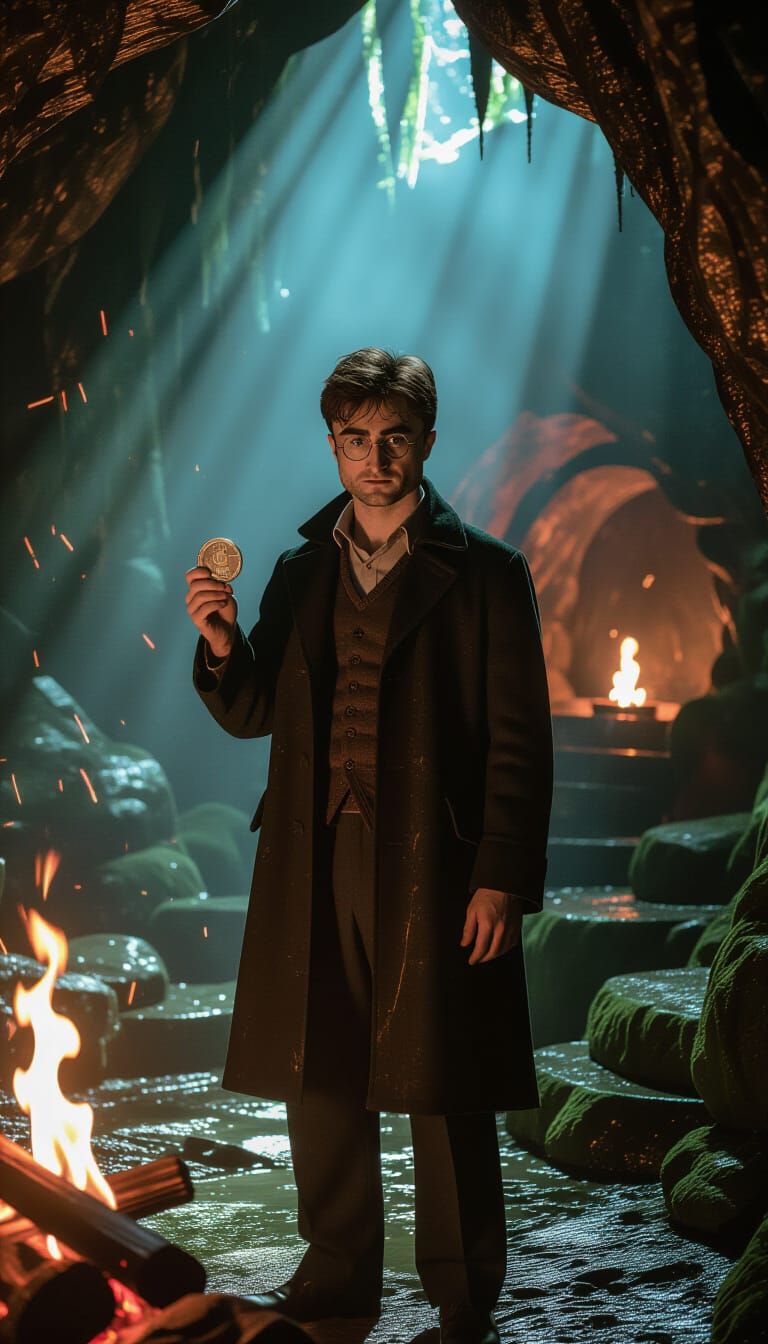 Daniel Radcliffe in Mystical Grotto, Cinematic Lighting