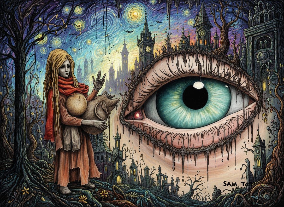 Mystical Vibrant Landscape with Deep Background