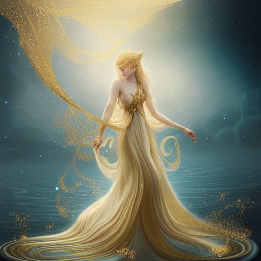 Magical World of Flowing Marble and Gold