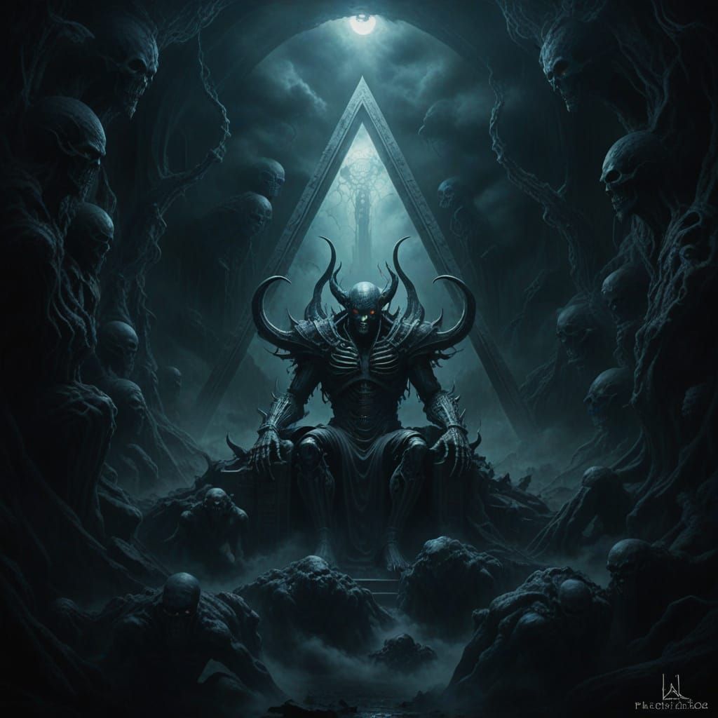 The Golem King in Ominous, Atmospheric Darkness