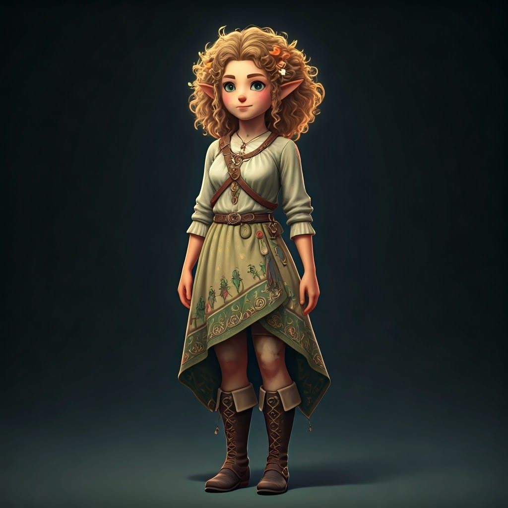 Bohemian Elf Maiden of Hyrule as Anime Art