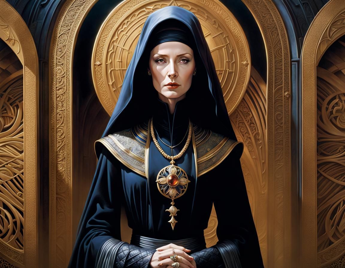 Bene Gesserit Reverend Mother Portrait in Ethereal Style