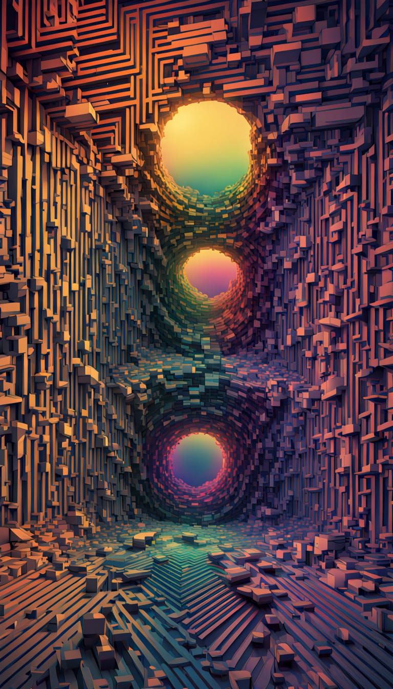 E=MC2: 4D Representation in Chromed Mirrors