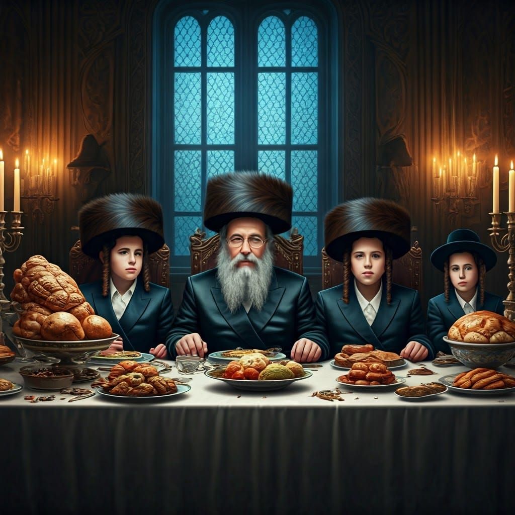 Hasidic Family Enjoys Vanity-Inducing Feast in Fantastical L...