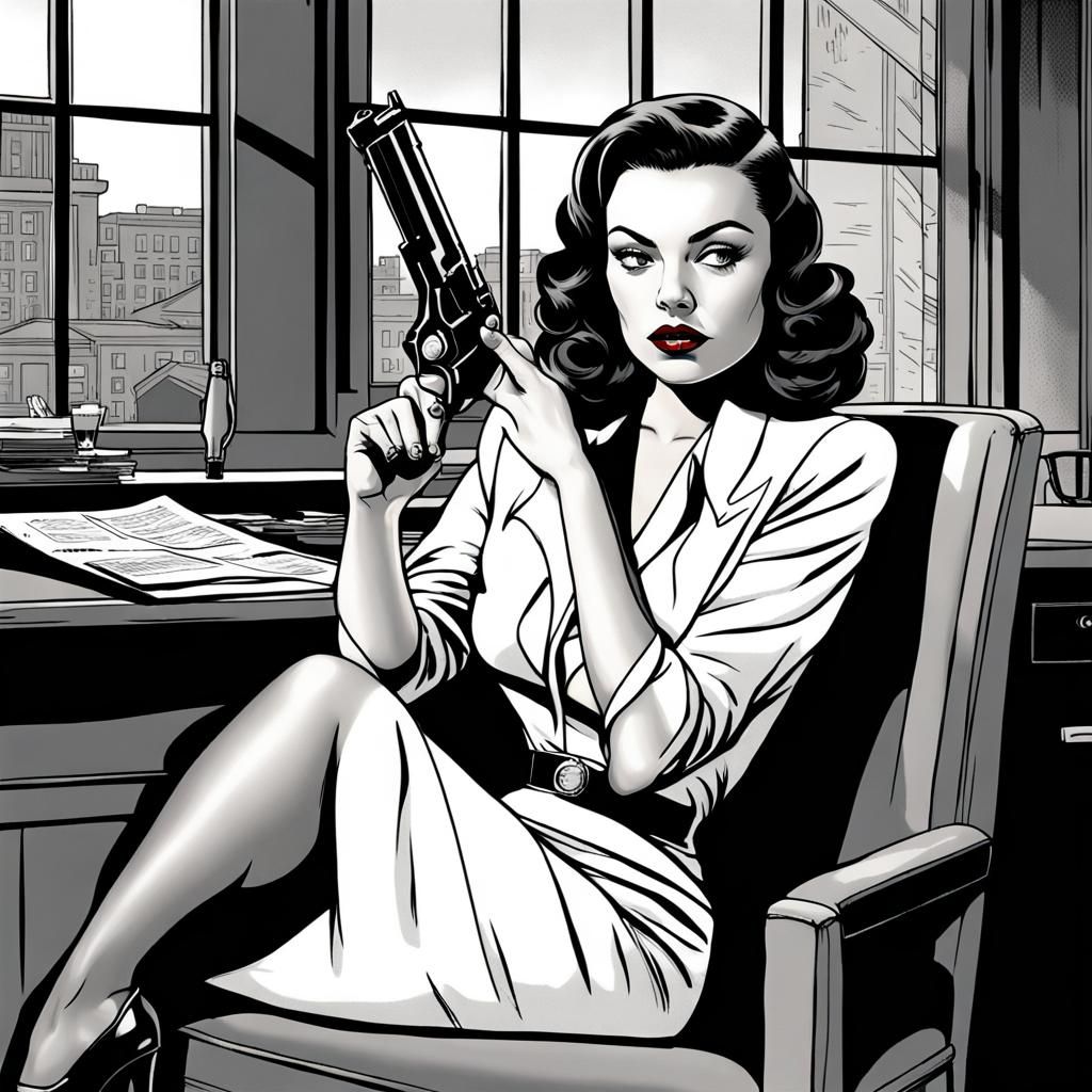 Mila Kunis as a Film Noir Femme Fatale