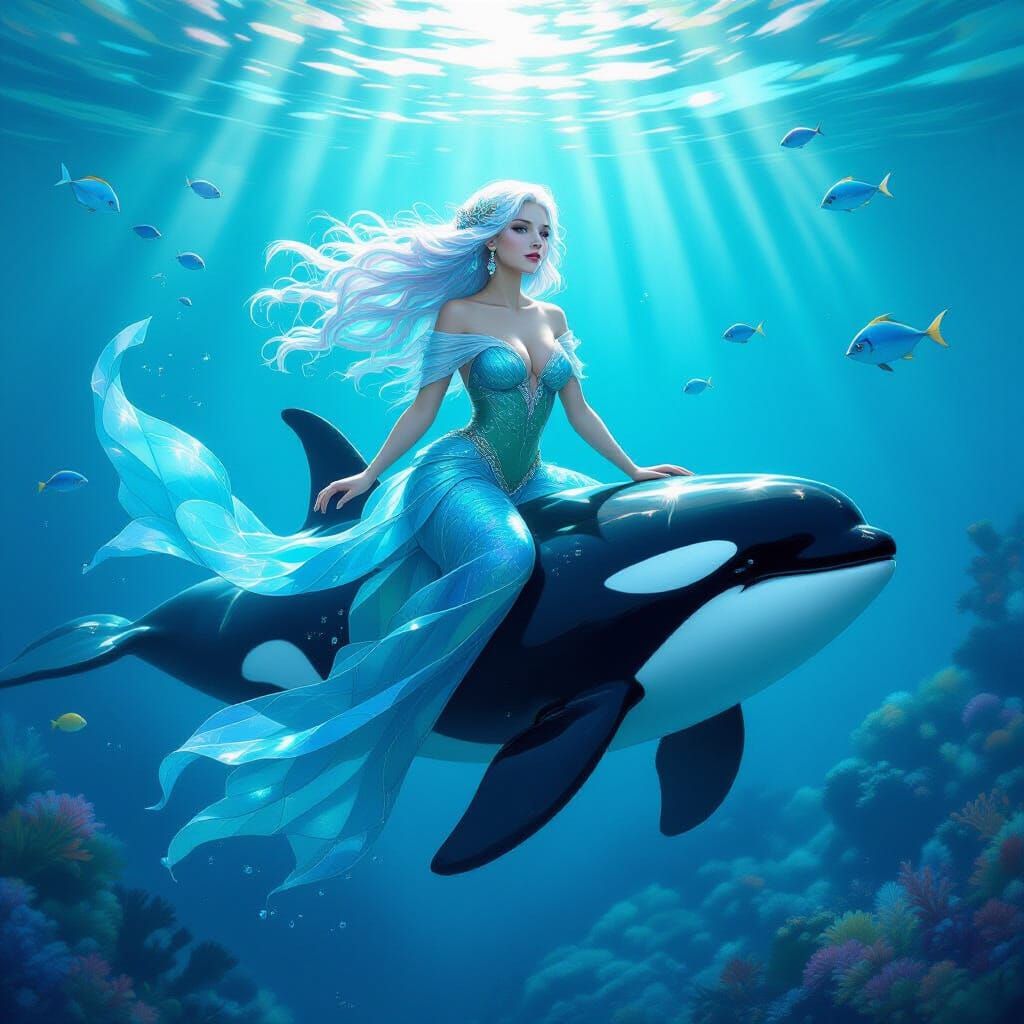 Sea Goddess Emerges from Ocean Depths