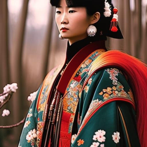 Japanese Martial Arts Portrait in Ghibli Style