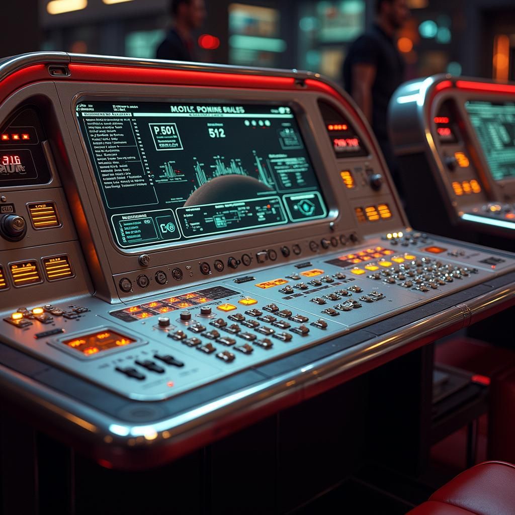 Star Trek Enterprise Communications Panel in Retro-Futuristi...