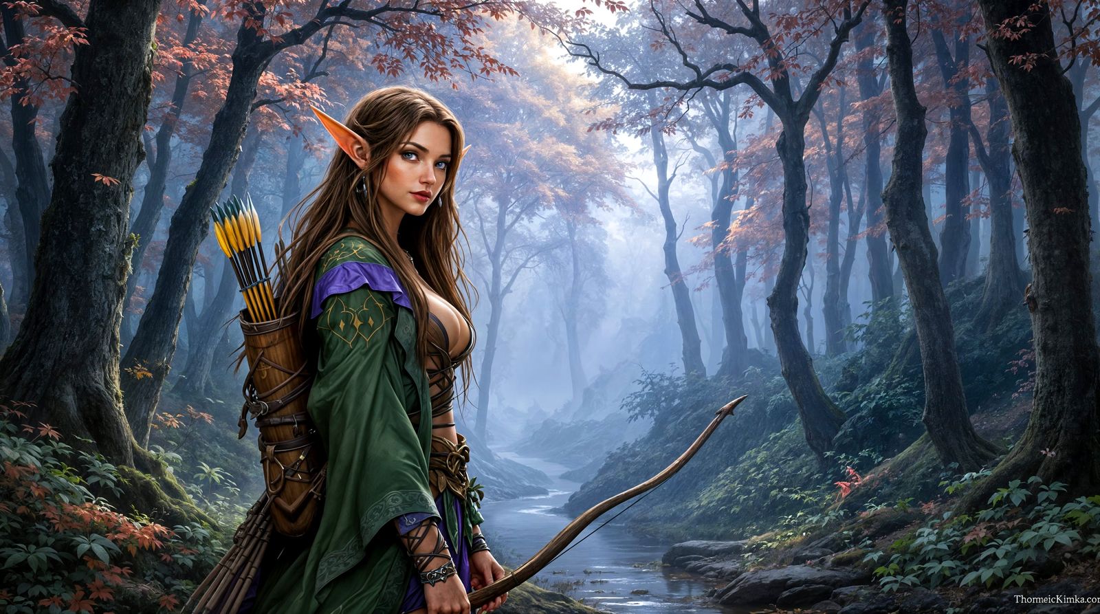 Ethereal Wood Elf Archer in Elven Forest