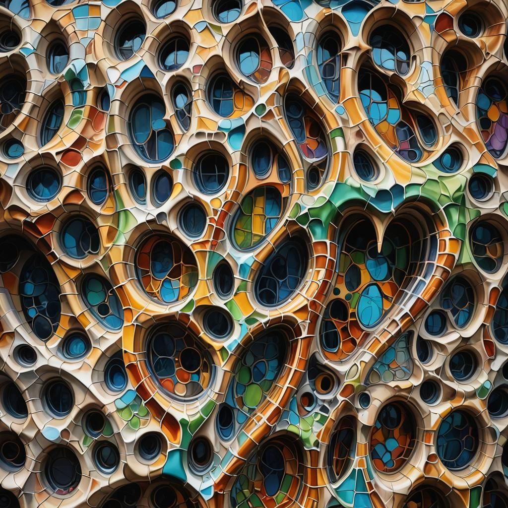 Gaudi Inspired Graffiti Art in Splash Style