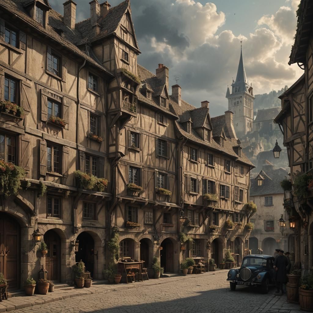 16th Century Coaching Inn, Digital Matte Painting