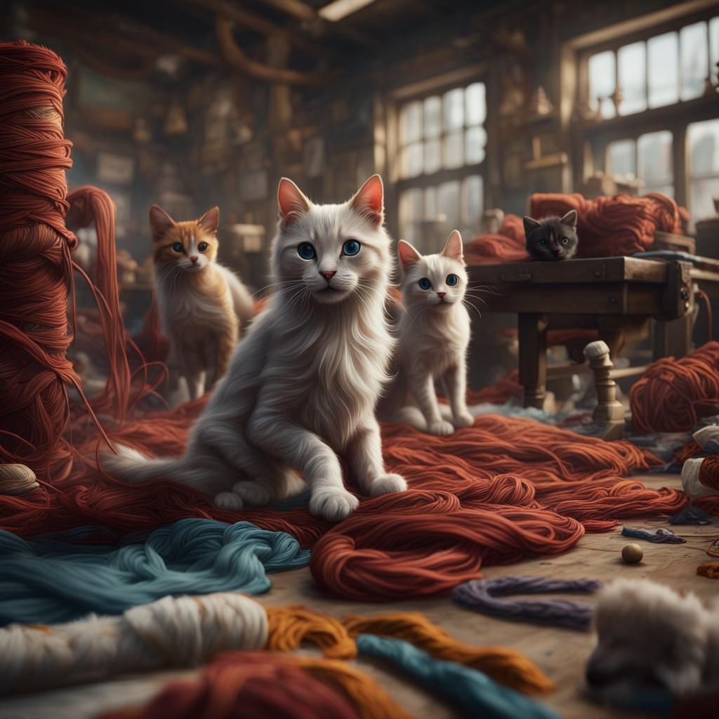 Cats and Dog Cause Chaos in Embroidery Factory