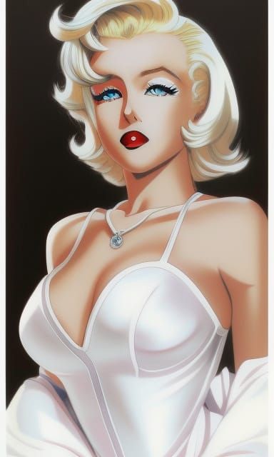 Anime Portrait of Marilyn Monroe in Anime Style