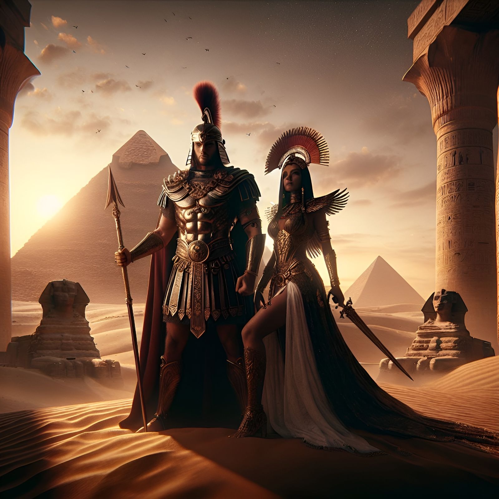 Caesar and Cleopatra at the Great Pyramid