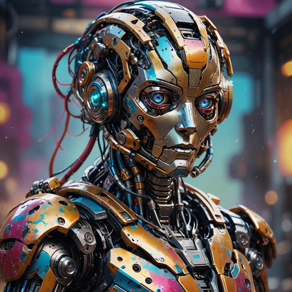 Hyperrealistic Humanoid Robot from Another Planet