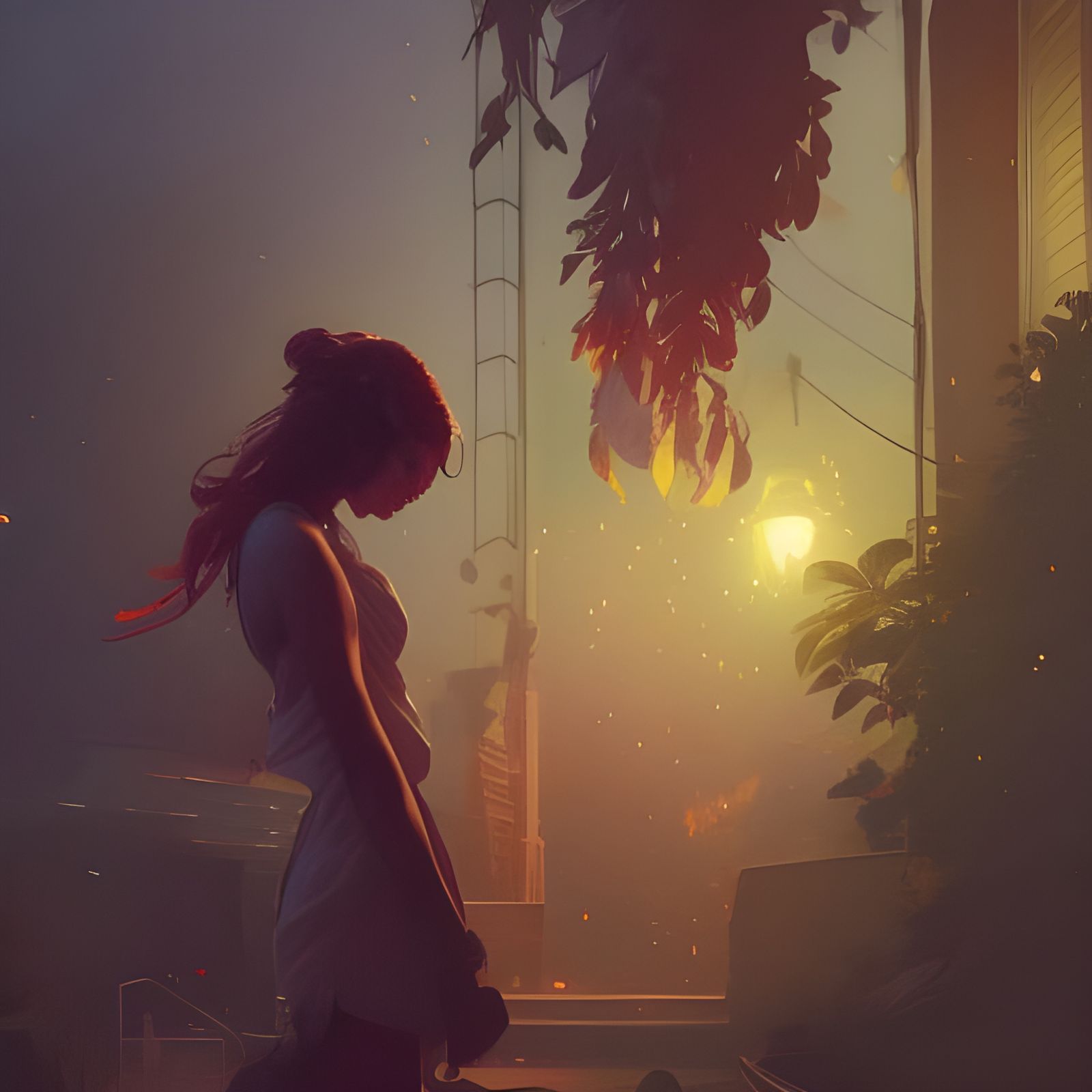 Outside in the middle of the night with you