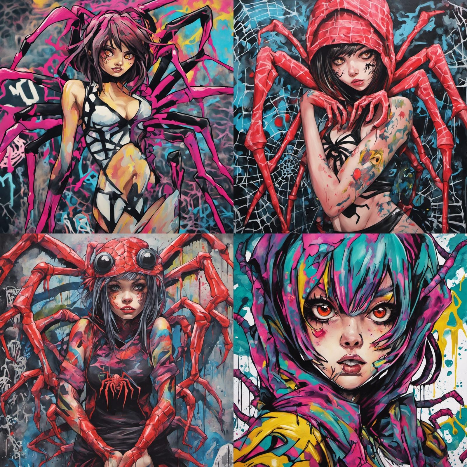 Monster Spider Girl with Anime Style