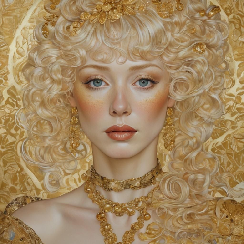 Klimt-Inspired Portrait of Carol Cleveland