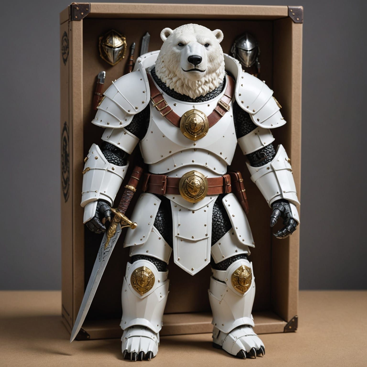 Polar Bear Warrior Iorek Byrnison in Majestic Armor