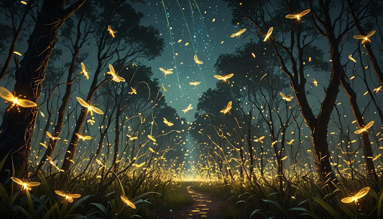 Fireflies Dance: An Elegant Display of Light
