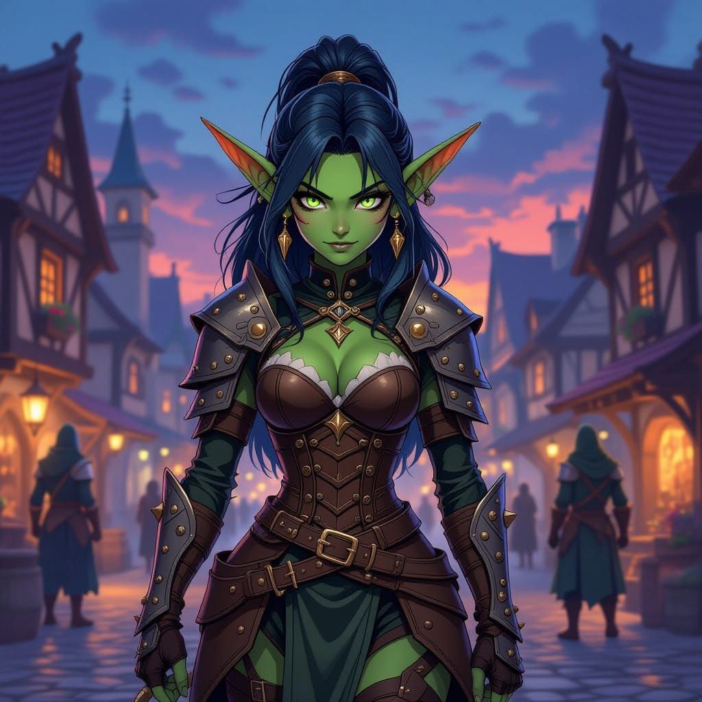 Goblin Thief Princess in Anime Style with Henchmen