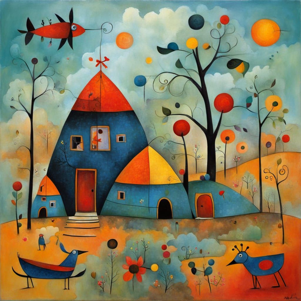 Surrealistic Dreamscape in a Muted Color Palette