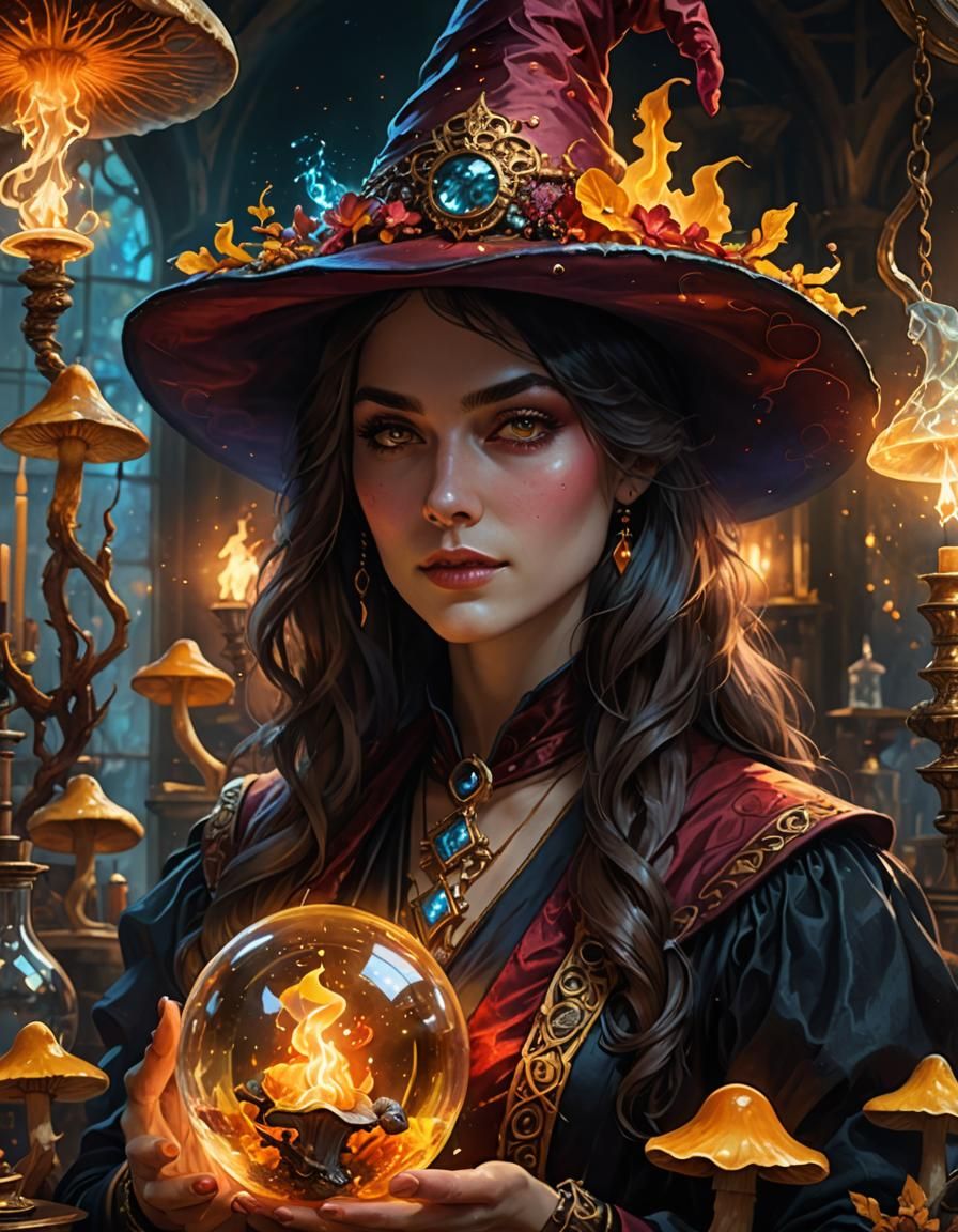 Alchemy Sorceress Portrait in Edwardian Style
